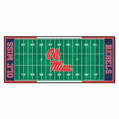 Fan Mats  LLC Ole Miss Rebels Football Field Runner Green