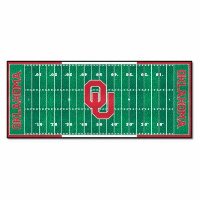 Fan Mats  LLC Oklahoma Sooners Football Field Runner Green