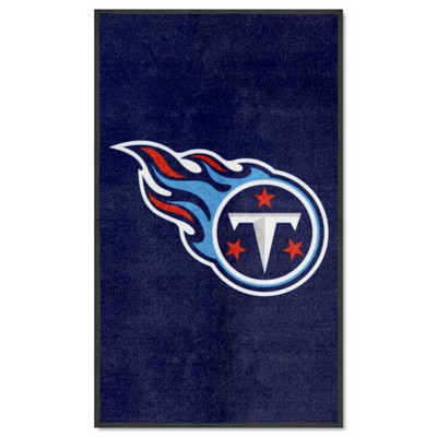 Fan Mats  LLC Tennessee Titans 3X5 High-Traffic Mat with Durable Rubber Backing - Portrait Orientation Navy