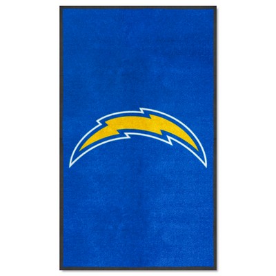 Fan Mats  LLC Los Angeles Chargers 3X5 High-Traffic Mat with Durable Rubber Backing - Portrait Orientation Blue