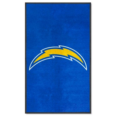 Fan Mats  LLC Los Angeles Chargers 3X5 High-Traffic Mat with Durable Rubber Backing - Portrait Orientation Blue