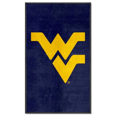 Fan Mats  LLC West Virginia Mountaineers 3x5 Logo Mat Portrait Blue