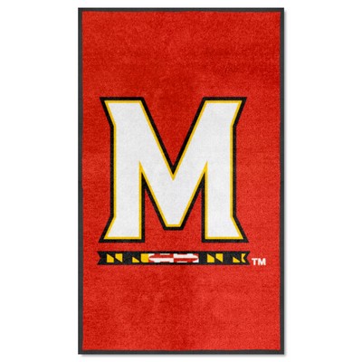 Fan Mats  LLC Maryland 3X5 High-Traffic Mat with Durable Rubber Backing - Portrait Orientation Red