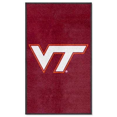 Fan Mats  LLC Virginia Tech Hokies 3x5 Logo Mat Portrait Maroon