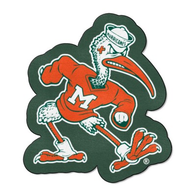 Fan Mats  LLC Miami Hurricanes Mascot Mat Green