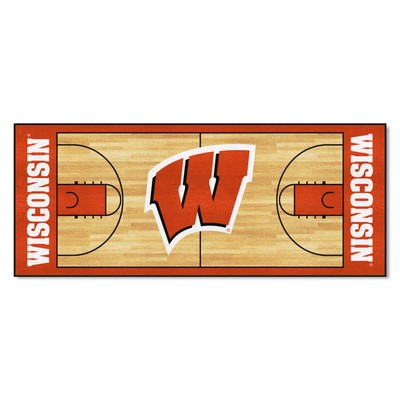 Fan Mats  LLC Wisconsin Badgers NCAA Basketball Runner Red