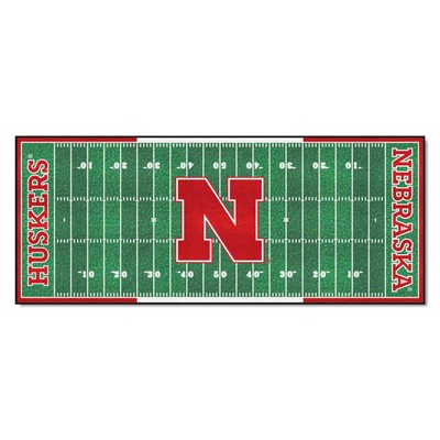 Fan Mats  LLC Nebraska Cornhuskers Football Field Runner Green