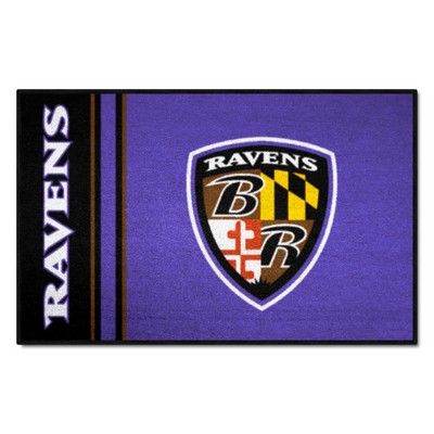 Baltimore Ravens Starter Mat Uniform Black Fan Mats LLC Baltimore Ravens Starter Mat Uniform Black