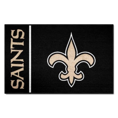 Fan Mats  LLC New Orleans Saints Starter Mat Uniform Black