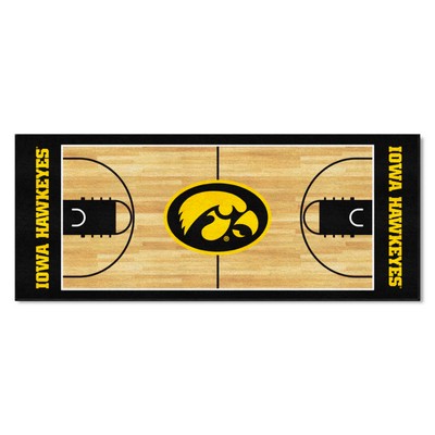 Fan Mats  LLC Iowa Hawkeyes NCAA Basketball Runner Black