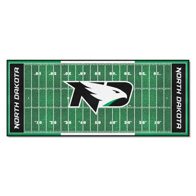 Fan Mats  LLC North Dakota Fighting Hawks Football Field Runner Green