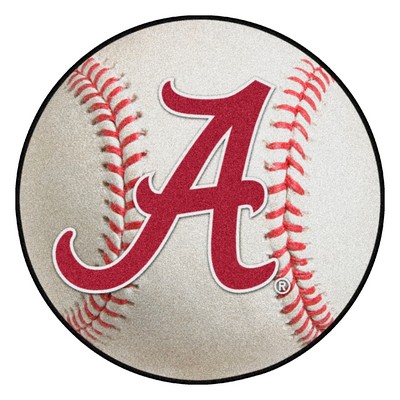 Fan Mats  LLC Alabama Crimson Tide A Baseball Rug 