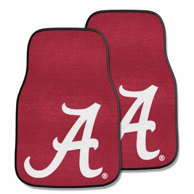 Fan Mats  LLC Alabama Crimson Tide 2-pc Carpet Car Mat Set Red