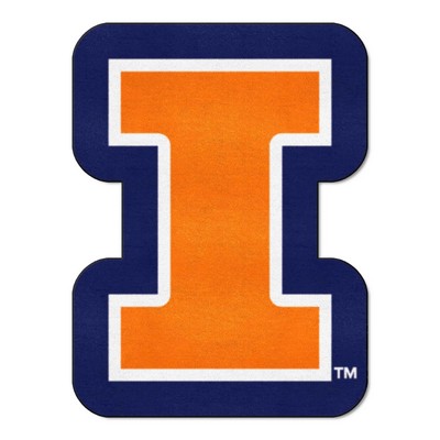 Fan Mats  LLC Illinois Illini Mascot Mat Blue