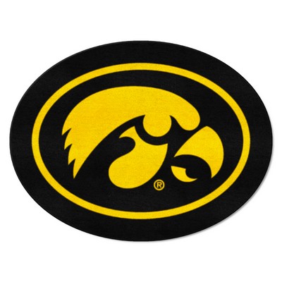 Fan Mats  LLC Iowa Hawkeyes Mascot Mat Black