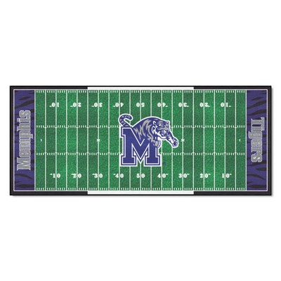 Fan Mats  LLC Memphis Tigers Football Field Runner Green