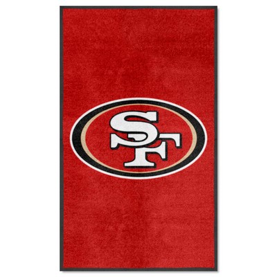 Fan Mats  LLC San Francisco 49ers 3x5 Logo Mat Portrait Red
