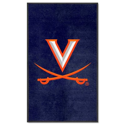Fan Mats  LLC Virginia Cavaliers 3x5 Logo Mat Portrait Navy