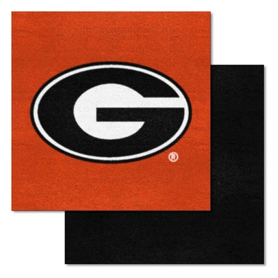 Fan Mats  LLC Georgia Bulldogs Team Carpet Tiles Black