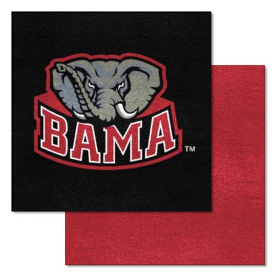 Fan Mats  LLC Alabama Crimson Tide Team Carpet Tiles Red