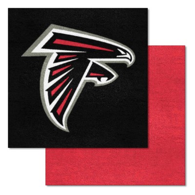 Fan Mats  LLC Atlanta Falcons Team Carpet Tiles Red