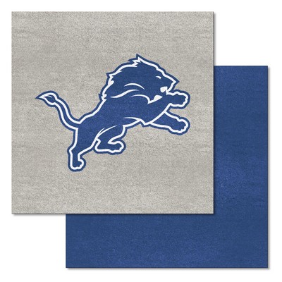 Fan Mats  LLC Detroit Lions Team Carpet Tiles Blue