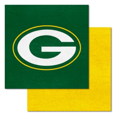 Fan Mats  LLC Green Bay Packers Team Carpet Tiles Green