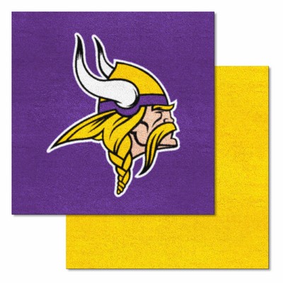 Fan Mats  LLC Minnesota Vikings Team Carpet Tiles Purple