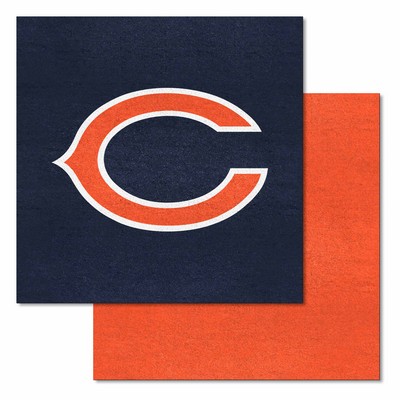 Fan Mats  LLC Chicago Bears Team Carpet Tiles Blue