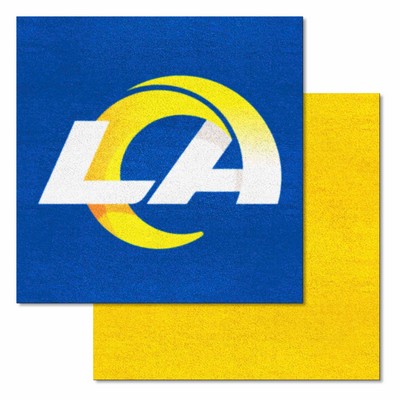 Fan Mats  LLC Los Angeles Rams Team Carpet Tiles Navy