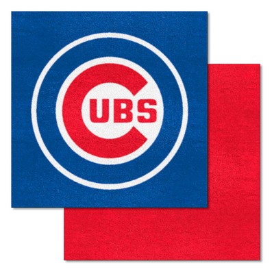 Fan Mats  LLC Chicago Cubs Team Carpet Tiles Blue