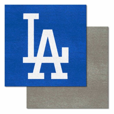 Fan Mats  LLC Los Angeles Dodgers Team Carpet Tiles Blue