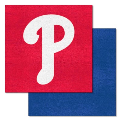 Fan Mats  LLC Philadelphia Phillies Team Carpet Tiles Red