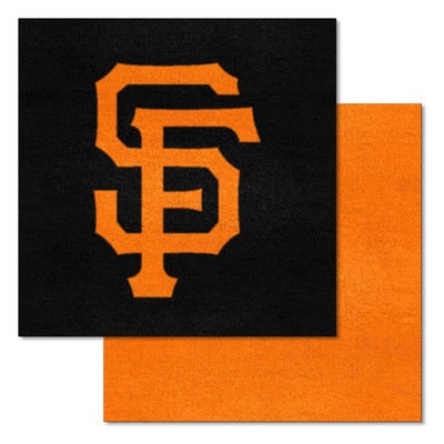 Fan Mats  LLC San Francisco Giants Team Carpet Tiles Black