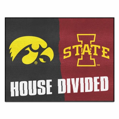 House Divided Iowa / Iowa State House Divided Mat Multi Fan Mats  LLC House Divided Iowa / Iowa State House Divided Mat Multi