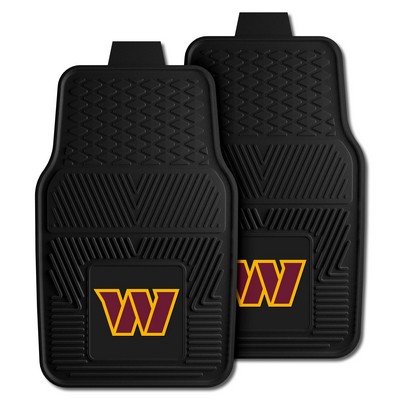 Fan Mats  LLC Washington Commanders 2-pc Vinyl Car Mat Set Black