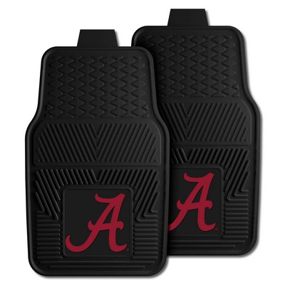 Fan Mats  LLC Alabama Crimson Tide 2-pc Vinyl Car Mat Set Black