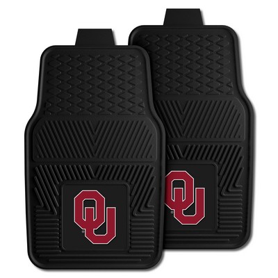 Fan Mats  LLC Oklahoma Sooners 2-pc Vinyl Car Mat Set Black