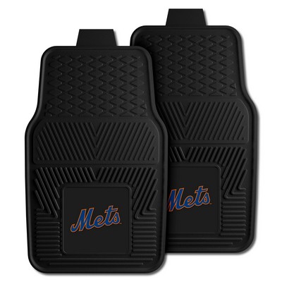 Fan Mats  LLC New York Mets 2-pc Vinyl Car Mat Set Black