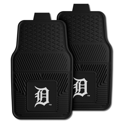 Fan Mats  LLC Detroit Tigers 2-pc Vinyl Car Mat Set Black