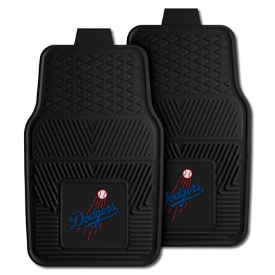Fan Mats  LLC Los Angeles Dodgers 2-pc Vinyl Car Mat Set Black