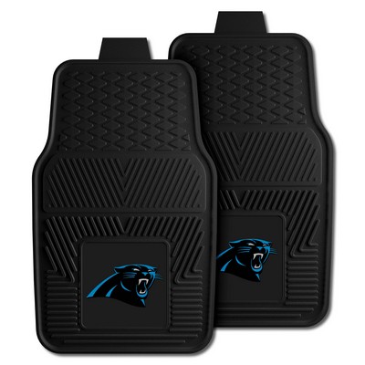 Fan Mats  LLC Carolina Panthers 2-pc Vinyl Car Mat Set Black