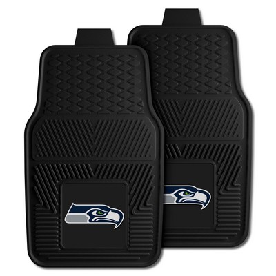 Fan Mats  LLC Seattle Seahawks 2-pc Vinyl Car Mat Set Black