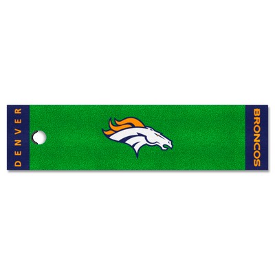 Fan Mats  LLC Denver Broncos Putting Green Mat Green