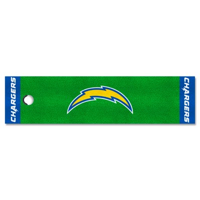 Fan Mats  LLC Los Angeles Chargers Putting Green Mat Green