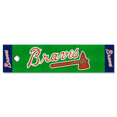 Fan Mats  LLC Atlanta Braves Putting Green Mat Green