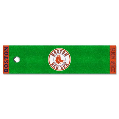 Fan Mats  LLC Boston Red Sox Putting Green Mat Green