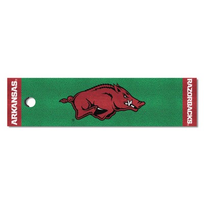 Fan Mats  LLC Arkansas Razorbacks Putting Green Mat Green