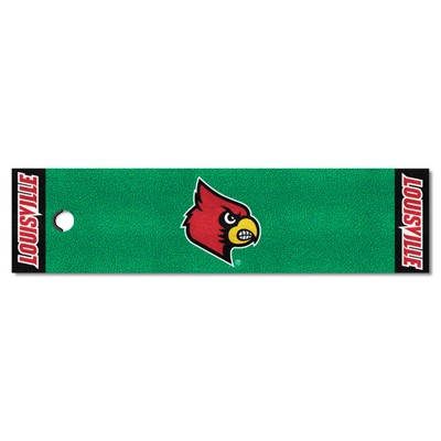 Fan Mats  LLC Louisville Cardinals Putting Green Mat Green