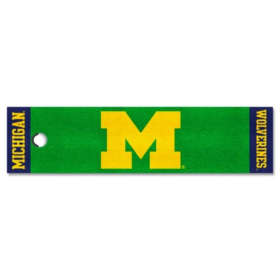 Fan Mats  LLC Michigan Wolverines Putting Green Mat Green
